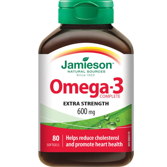 80 Softgels | Jamieson Omega-3 Complete 600 mcg Extra Strength