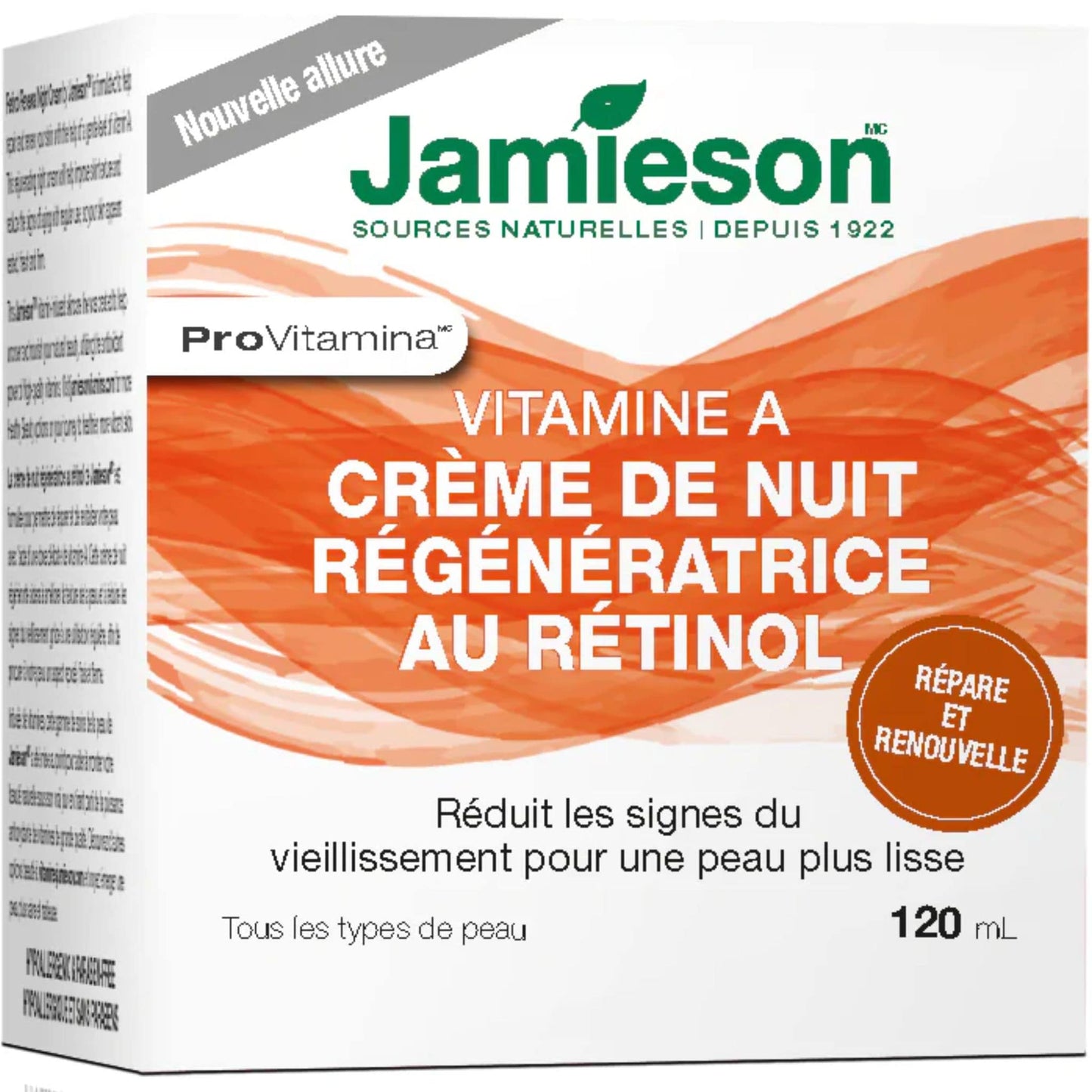 120 mL | Jamieson ProVitamina Vitamin A Retinol Renewal Night Cream // French Packaging