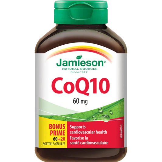 Bonus, 60+20 Softgels | Jamieson CoQ10 60 mg