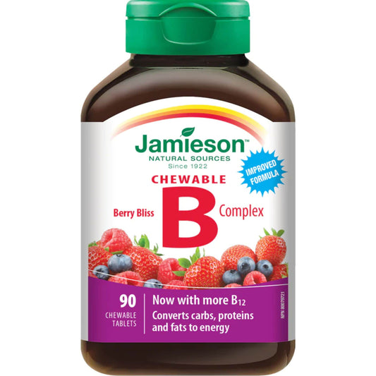 Berry Bliss, 90 Chewable Tablets | Jamieson Chewable Vitamin B Complex // berry bliss flavour