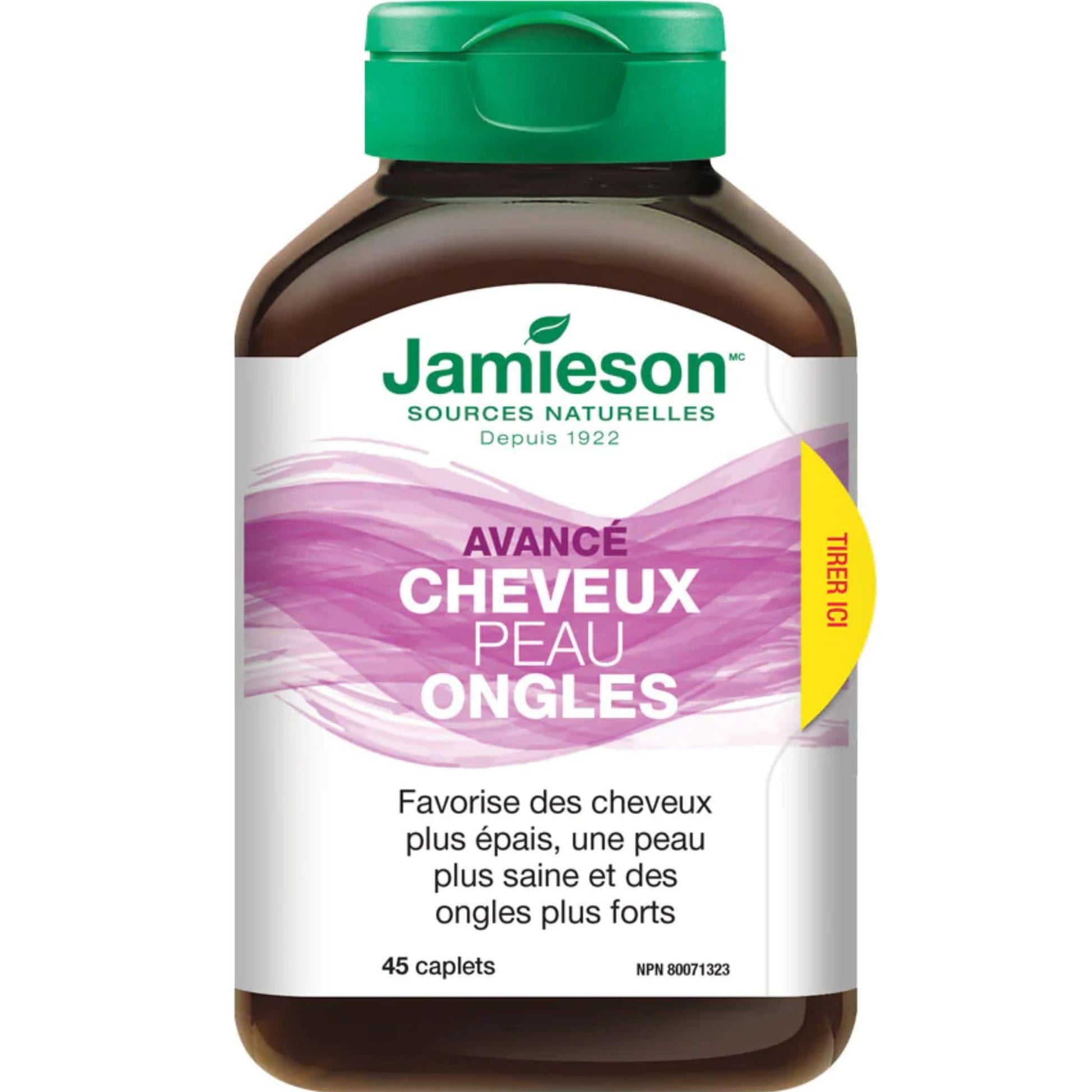 45 Caplets | Jamieson Advanced Hair, Skin, Nails // French Bottle