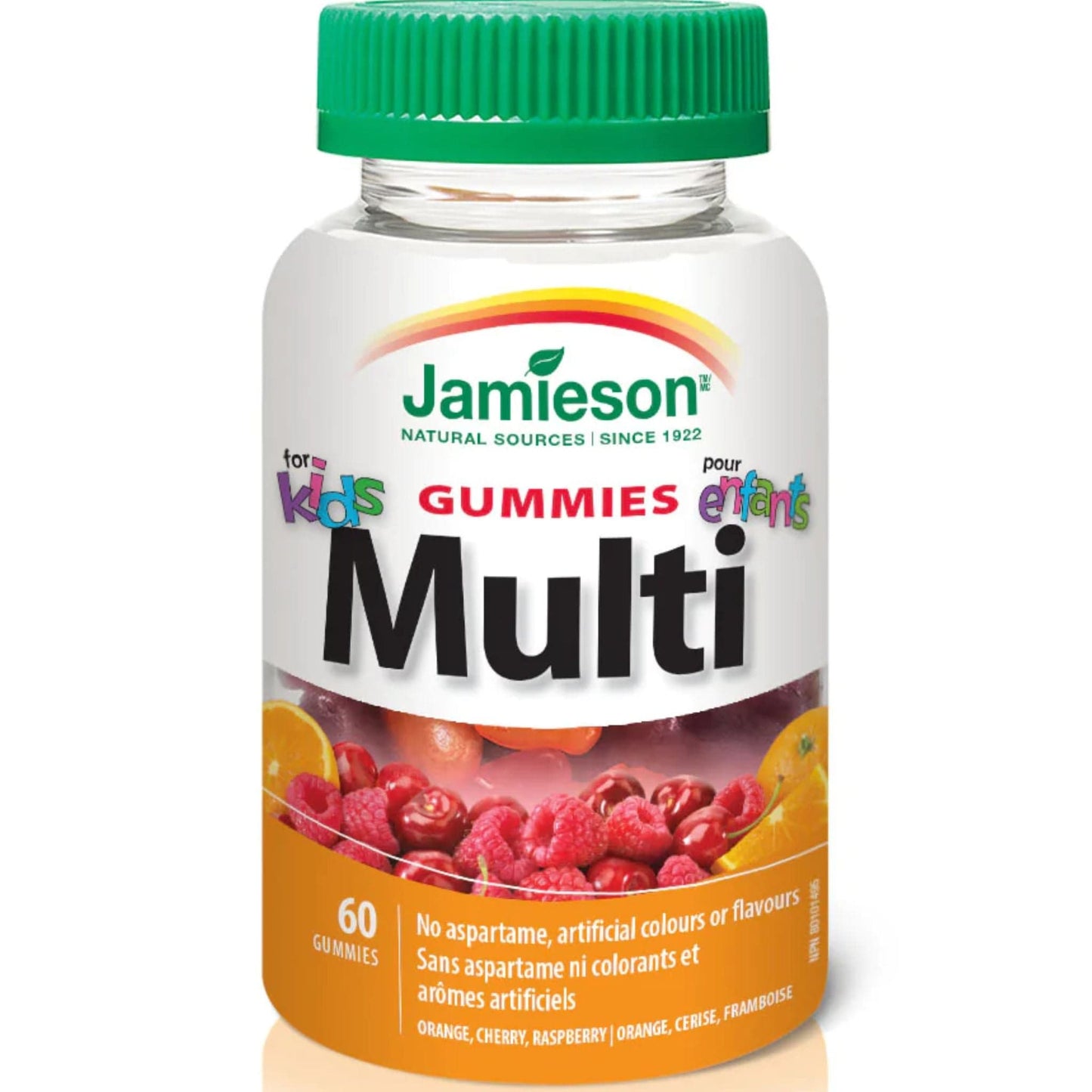 Orange, Cherry, Raspberry, 60 Gummies | Jamieson Gummies Multivitamin for Kids // orange, cherry, raspberry flavours