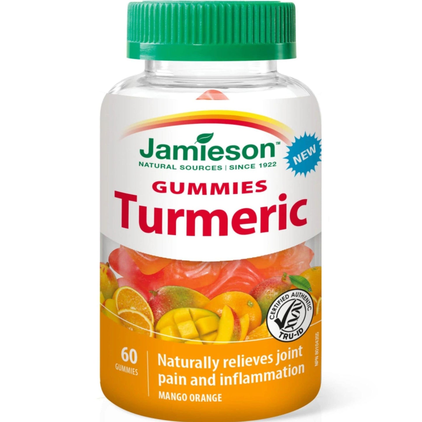 Mango Orange, 60 Gummies | Jamieson Gummies Turmeric // mango orange flavour