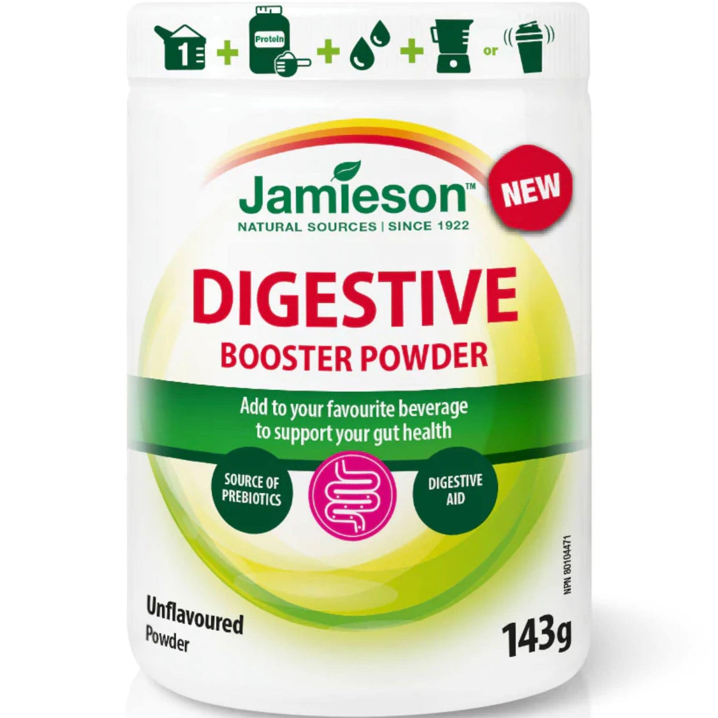 Unflavoured, 143g | Jamieson Digestive Booster Powder