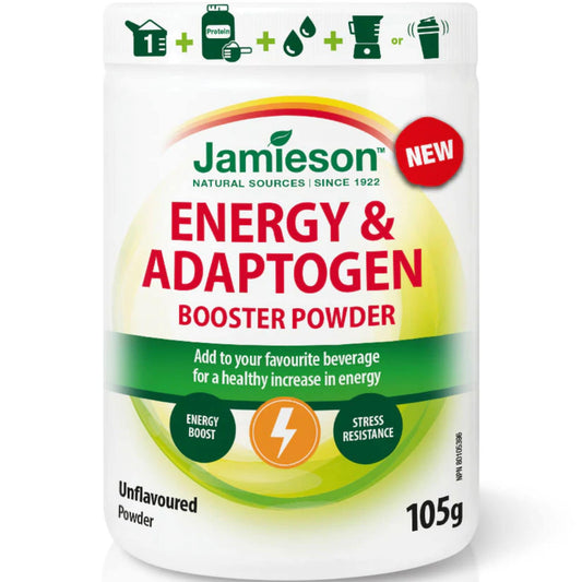 Unflavoured, 105g | Jamieson Energy & Adaptogen Booster Powder