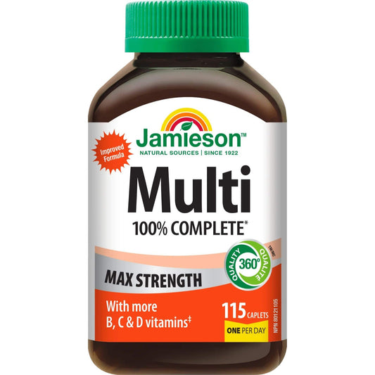 115 Caplets (New Formula) | Jamieson Multi 100% Complete Max Strength 