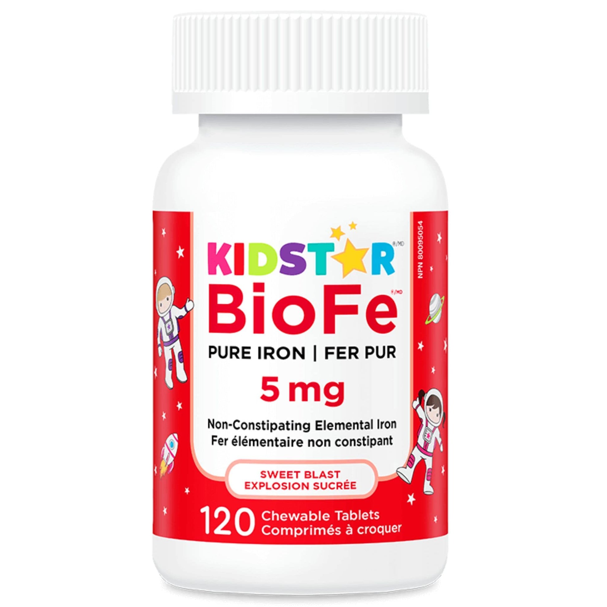 120 Chewable Tablets | KidStar BioFe Pure Iron 5mg