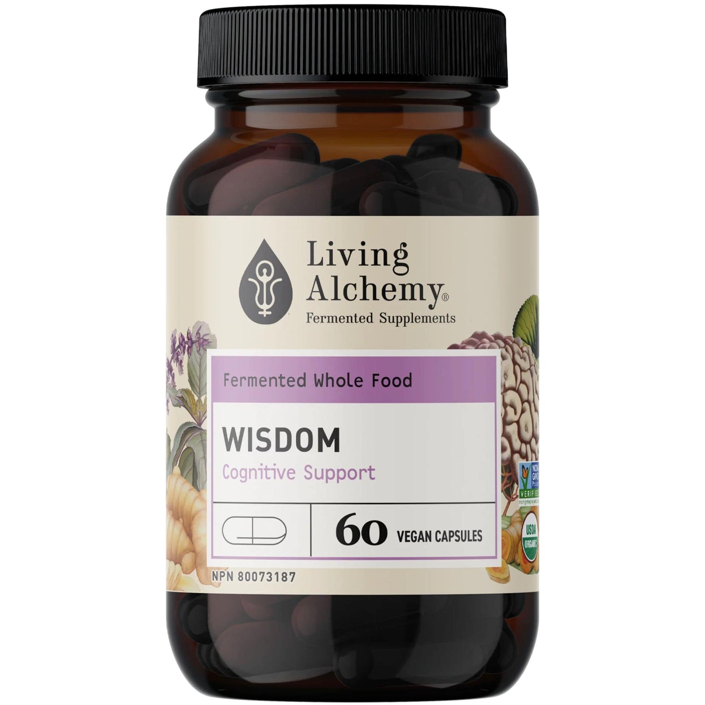 Living Alchemy Wisdom, Cognitive Support, 60 Capsules