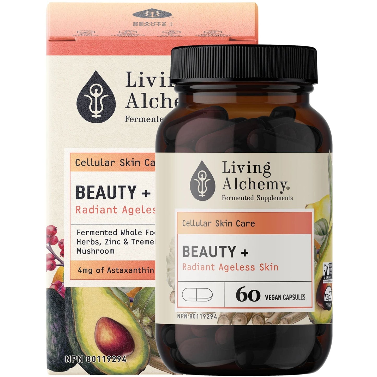 Living Alchemy Beauty Plus, Radiant Ageless Skin, 60 Vegetable Capsules