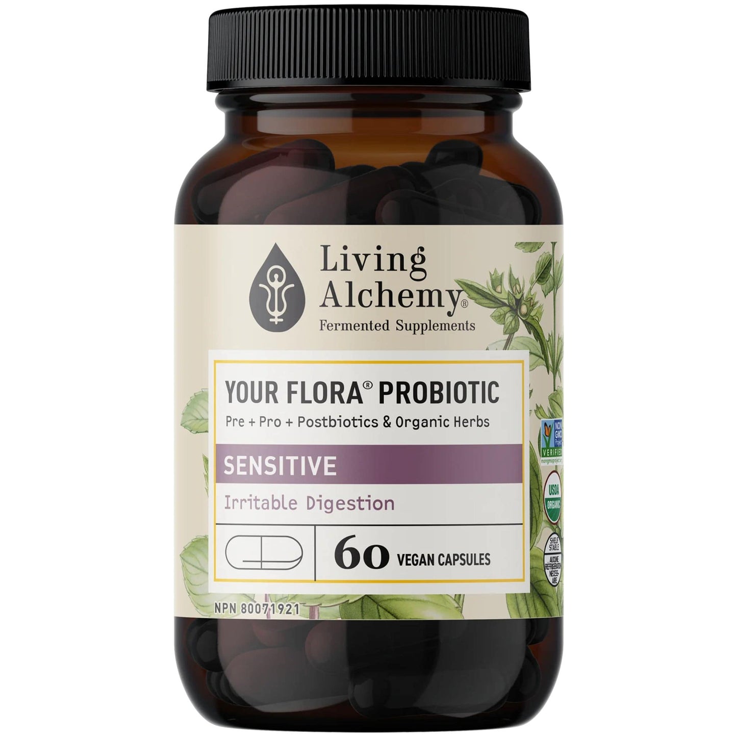 Living Alchemy Your Flora Sensitive, Digestive Irritation, 60 Capsules