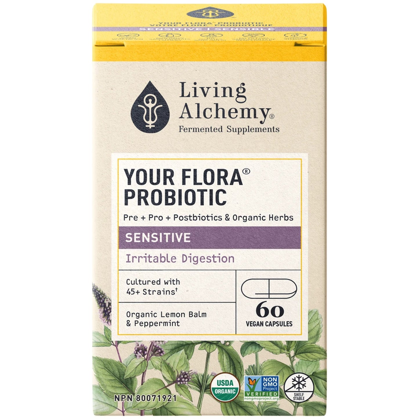 Living Alchemy Your Flora Sensitive, Digestive Irritation, 60 Capsules