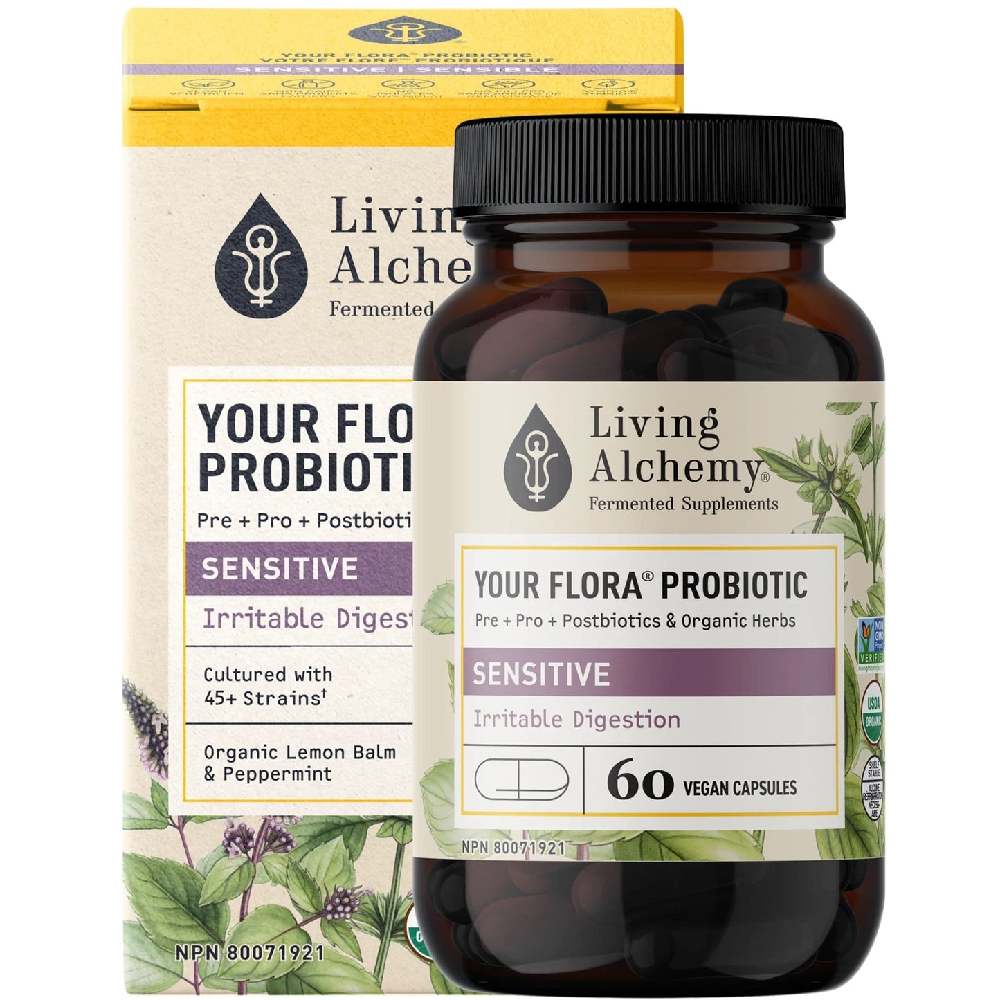 Living Alchemy Your Flora Sensitive, Digestive Irritation, 60 Capsules