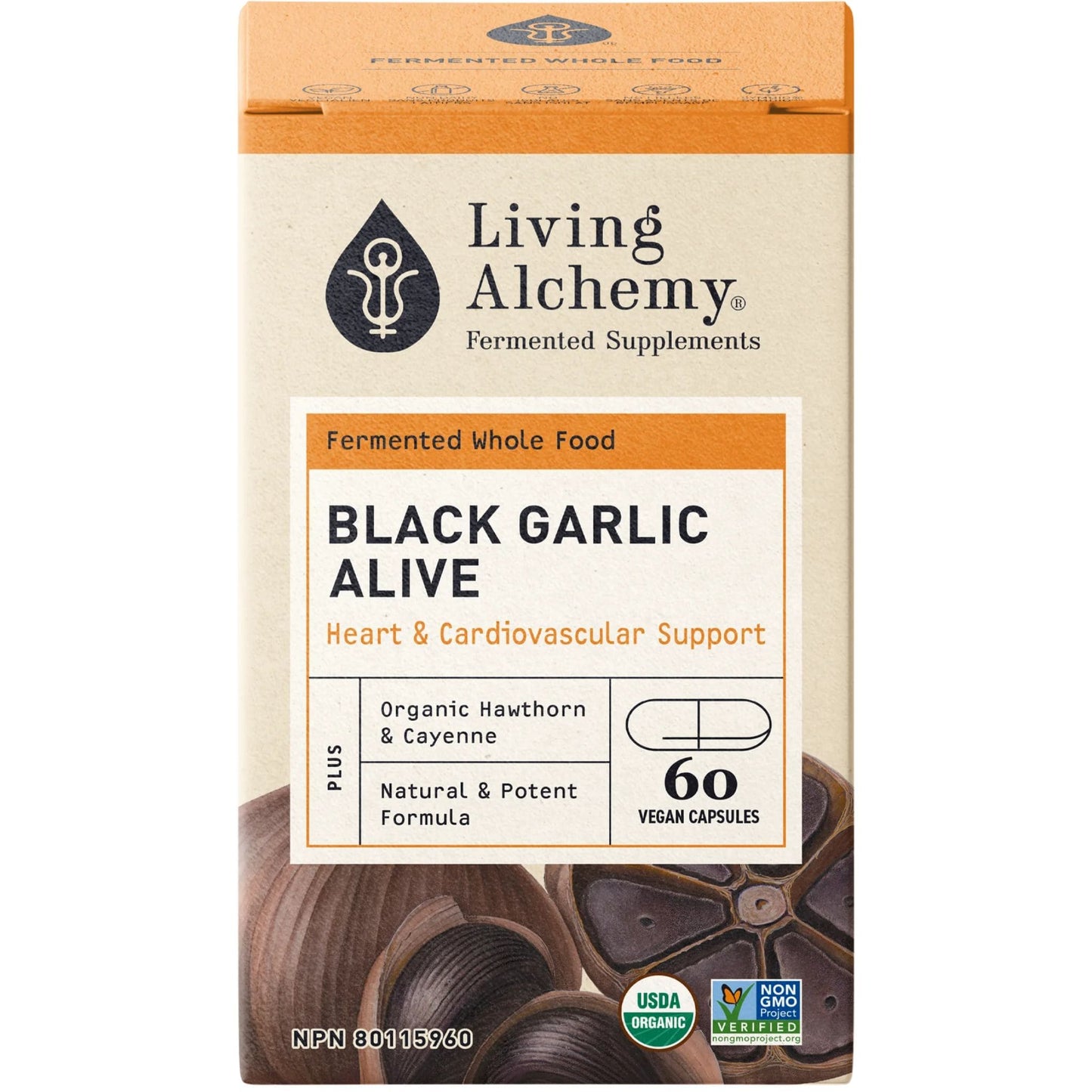 Living Alchemy Black Garlic Alive, 60 Capsules