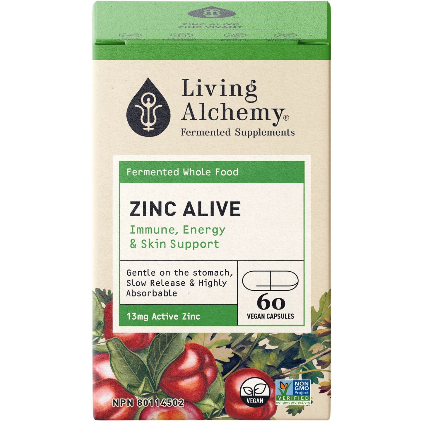 Living Alchemy Zinc Alive 13 mg, 60 Capsules