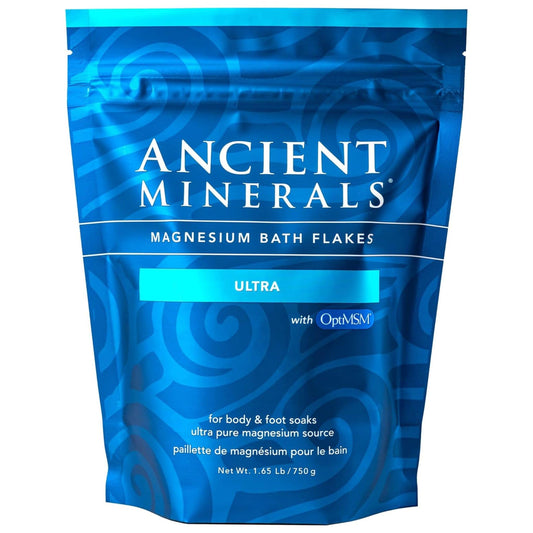 750g | Ancient Minerals Magnesium Bath Flakes ULTRA with OptiMSM