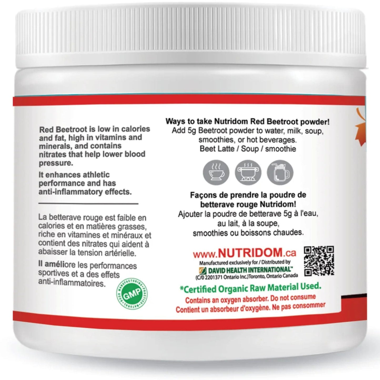 225g | Nutridom Red Beetroot Powder