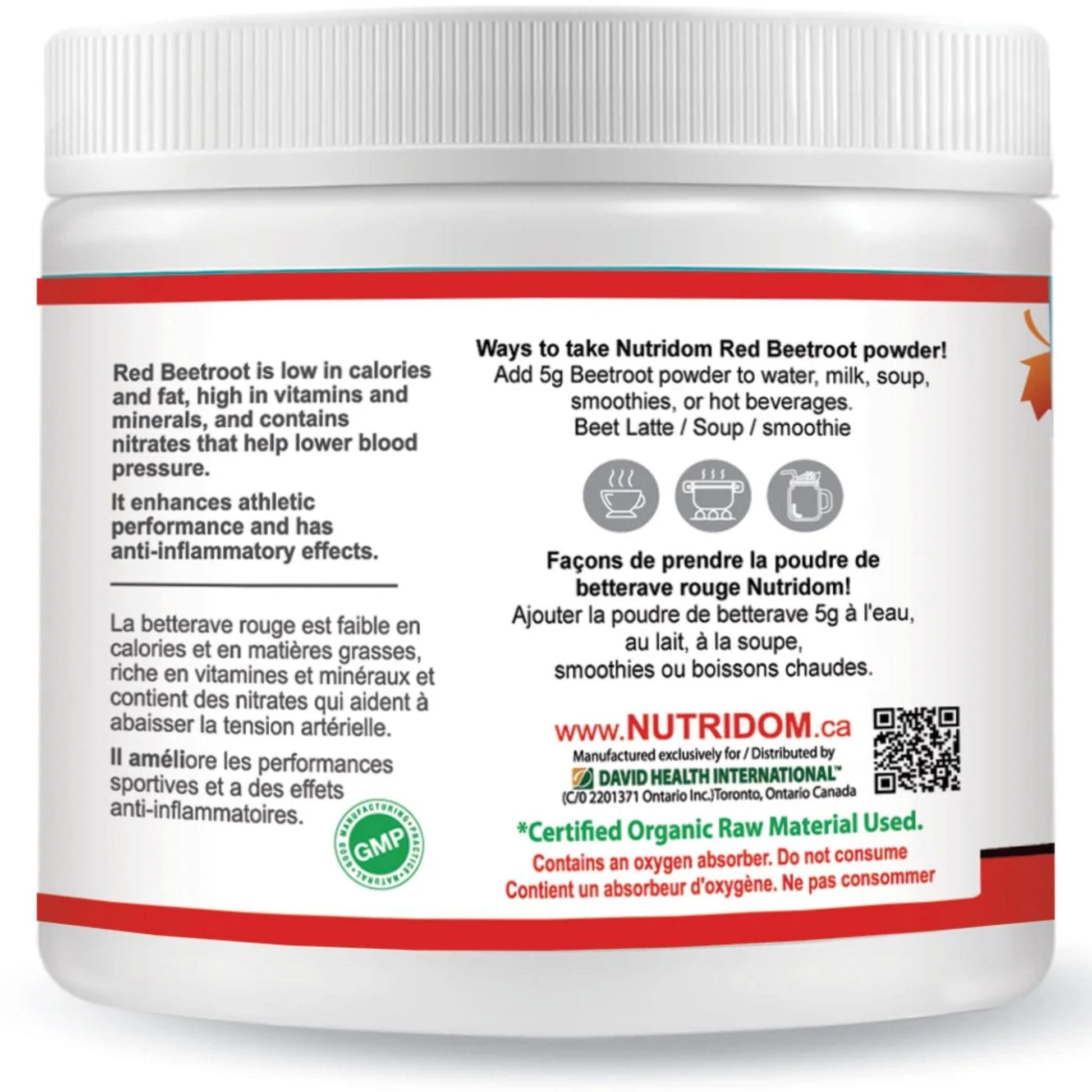 225g | Nutridom Red Beetroot Powder