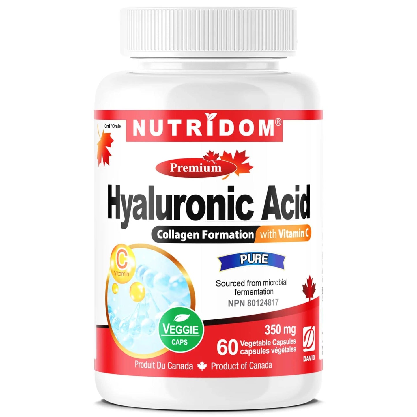 60 Vegetable Capsules | Nutridom Hyaluronic Acid