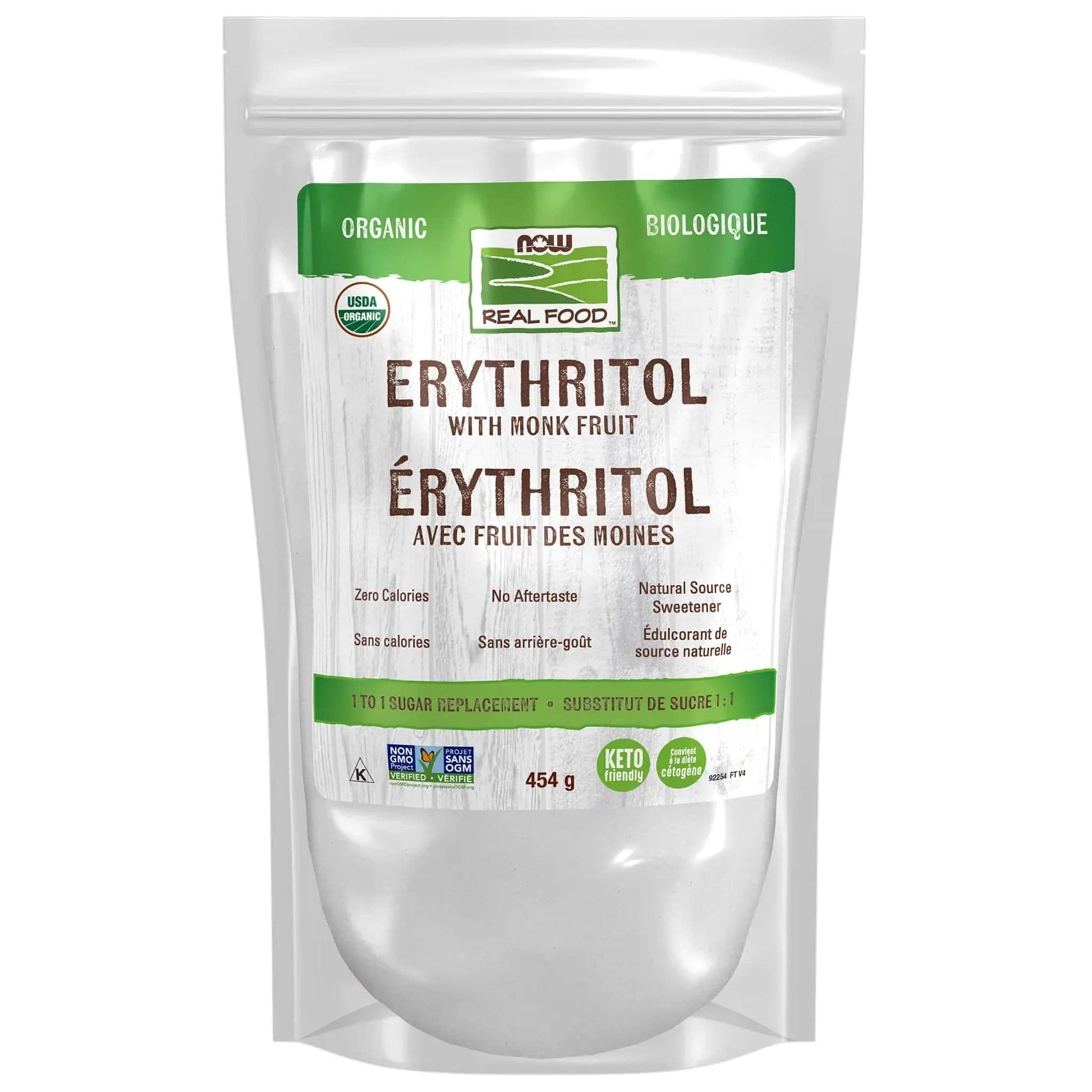 454g | Now Erythritol with Monk Fruit