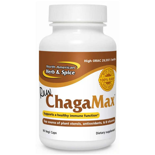 90 Vegetable Capsules | North American Herb and Spice Chaga Max // unflavoured