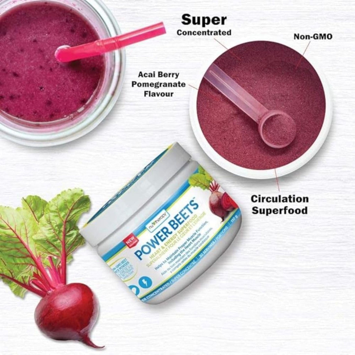 110 acai Berry Pomegranate | Nu Therapy Power Beets