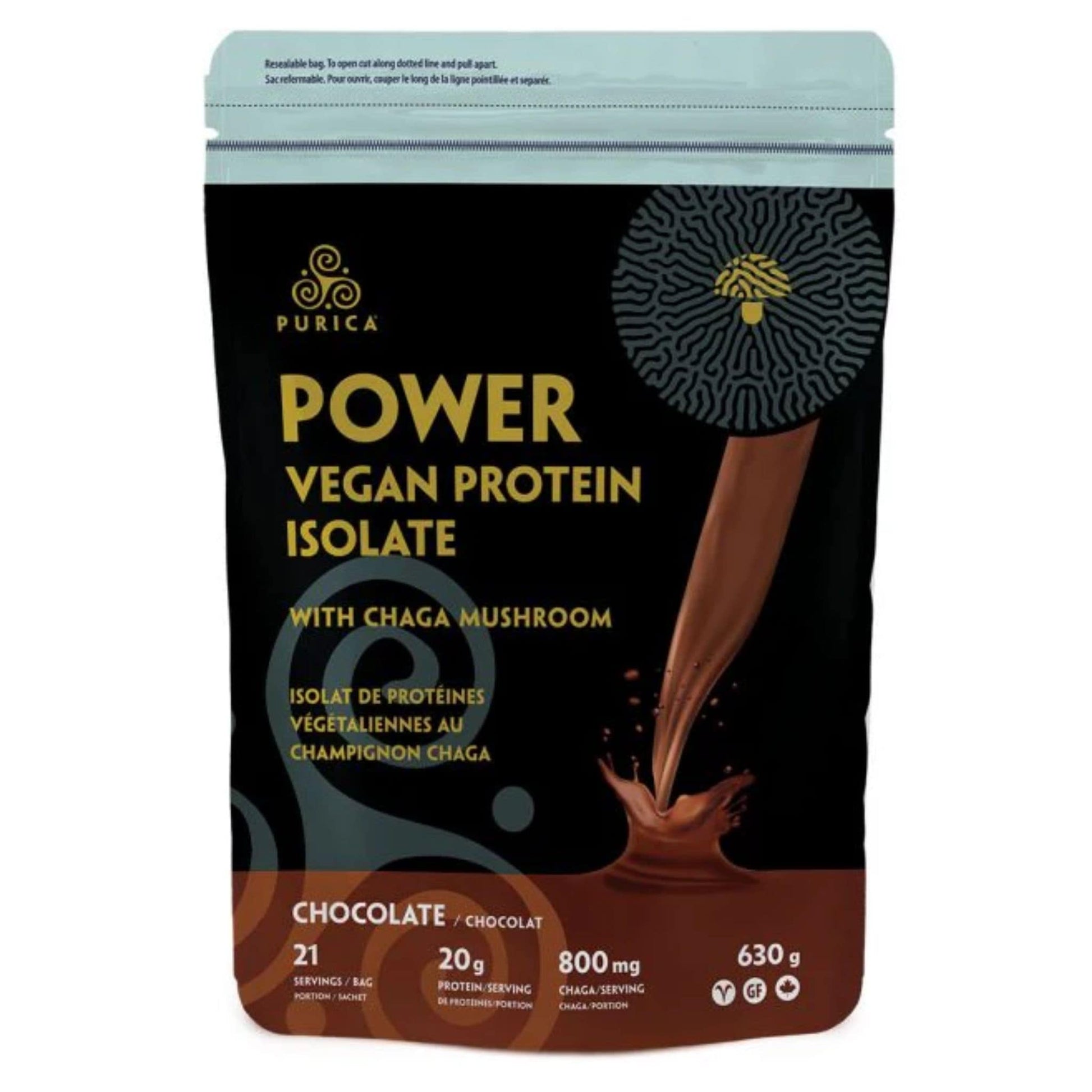 Chocolate | Purica Power Vegan Protein Isolate Powder