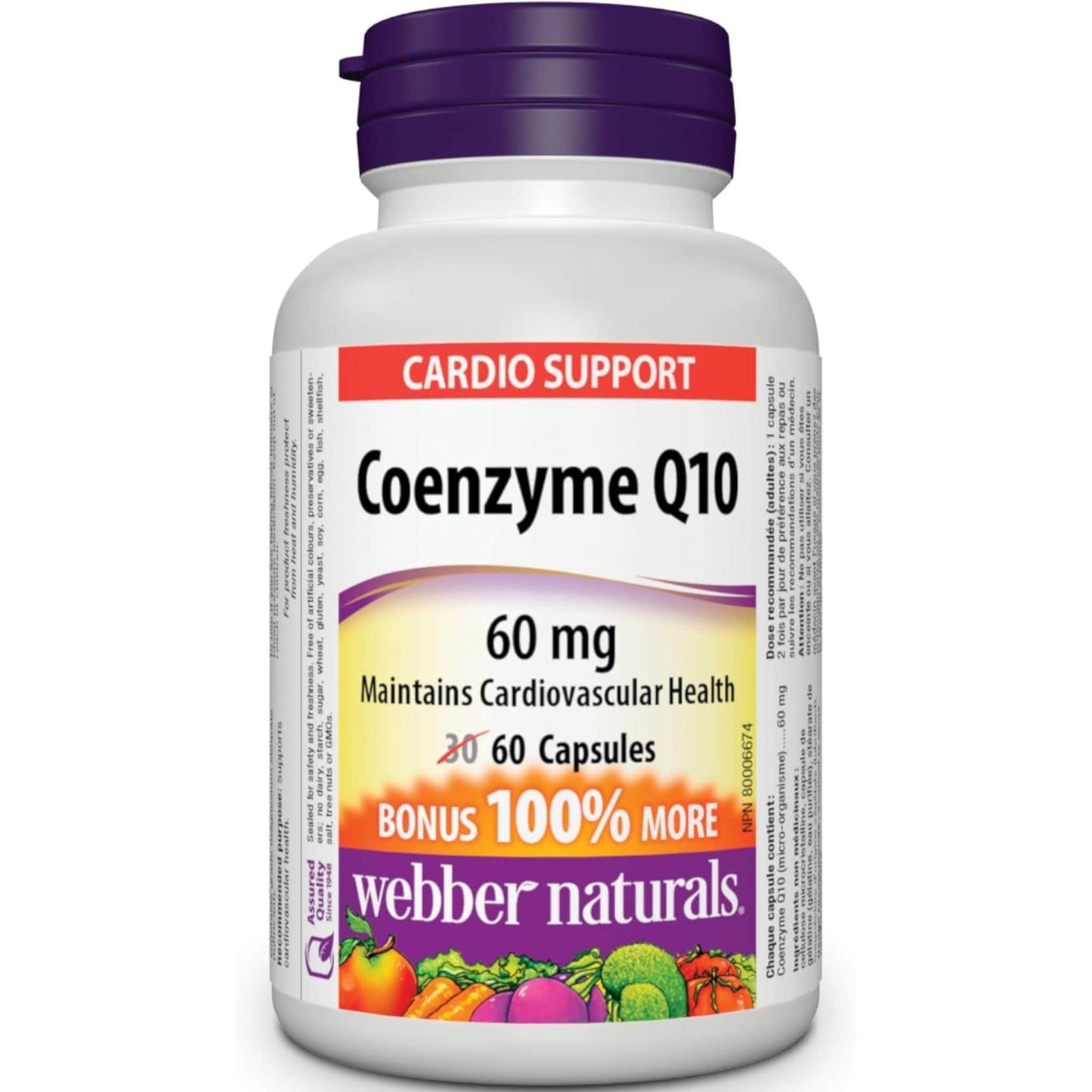 60 Capsules | Webber Naturals Coenzyme Q10 60mg