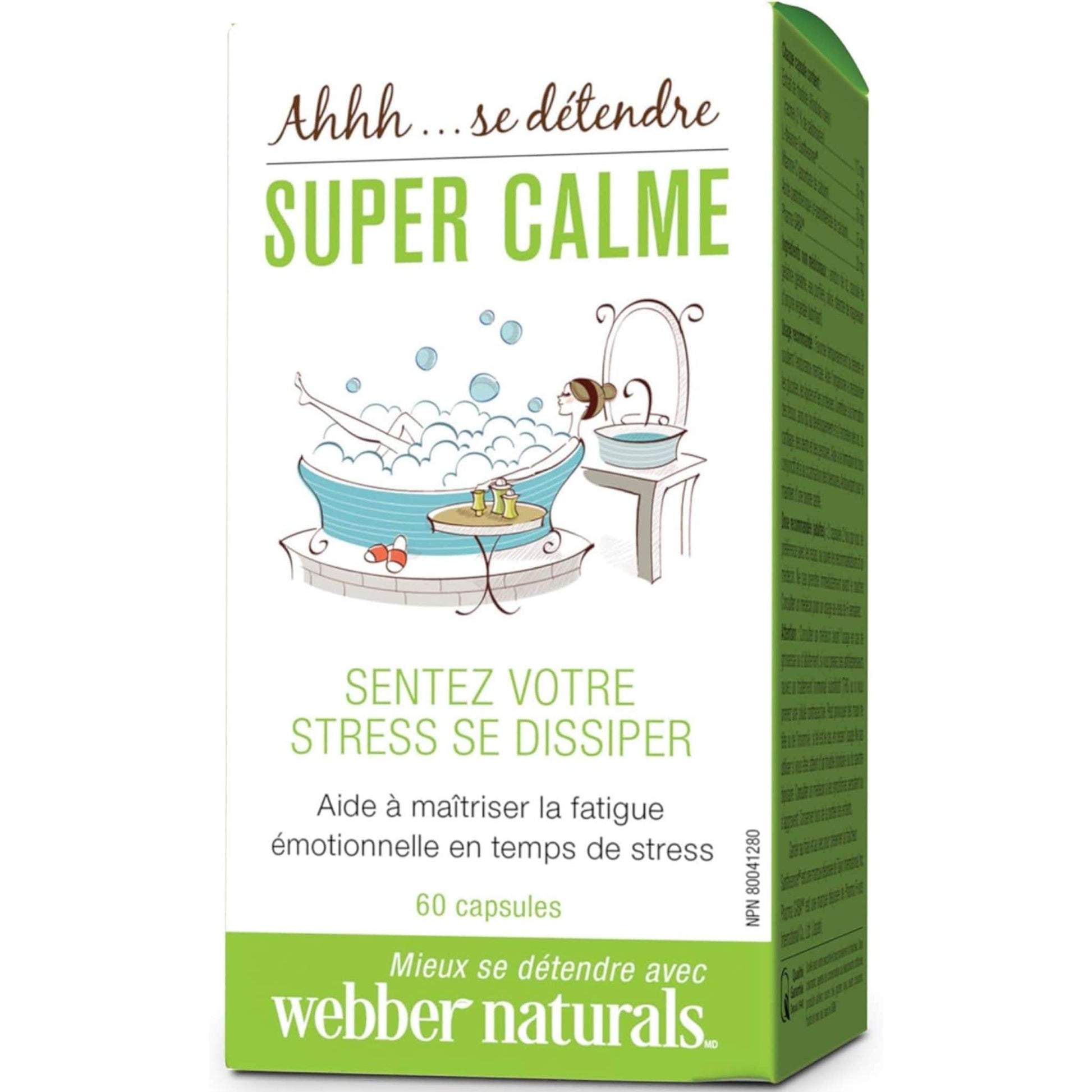 60 Capsules | Webber Naturals Super Calm // French Package