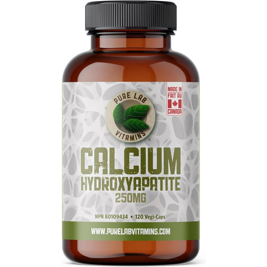120 Vegetable Capsules | Pure Lab Vitamins Calcium Hydroxyapatite 250 MG