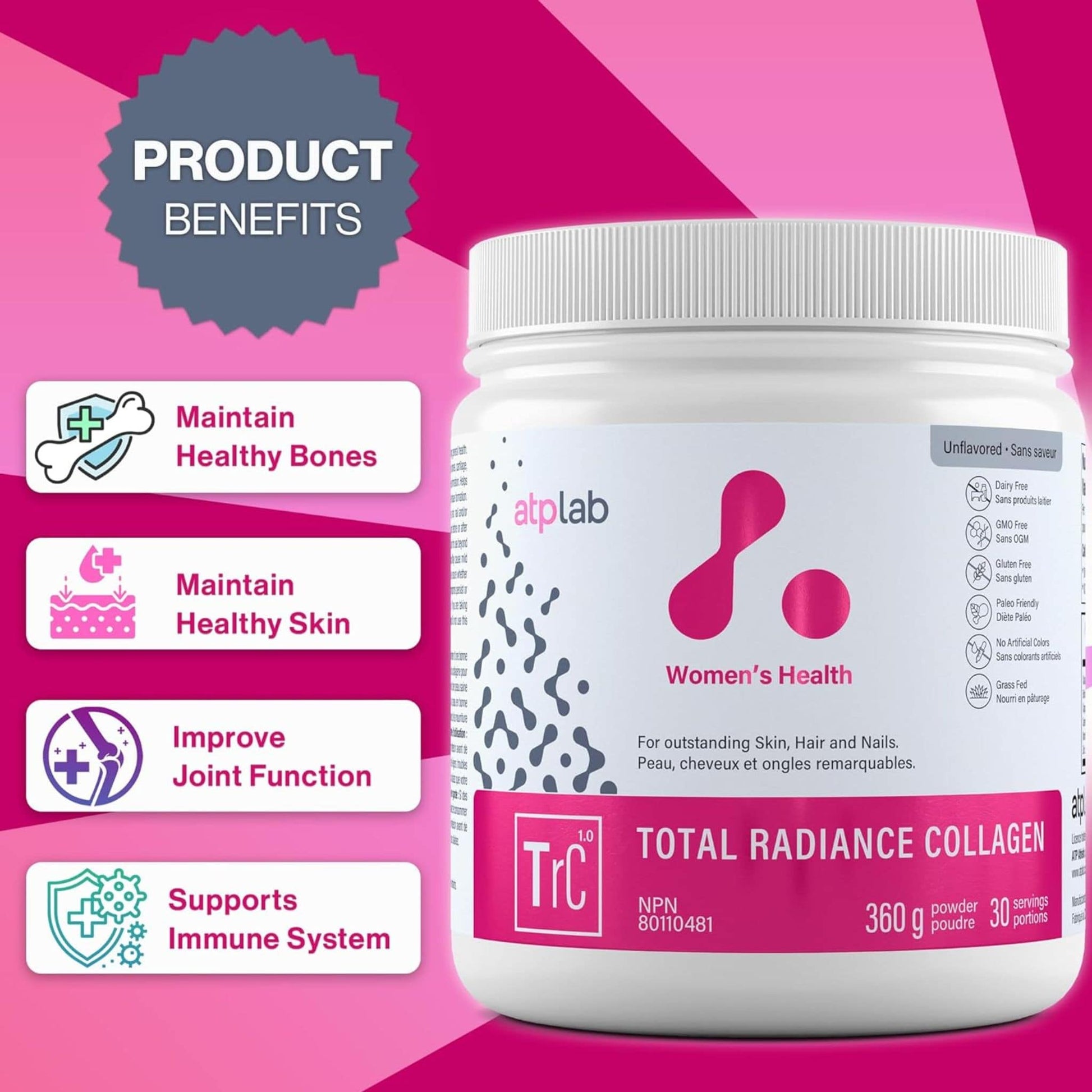 Unflavoured | ATP Lab Total Radiance Collagen Powder