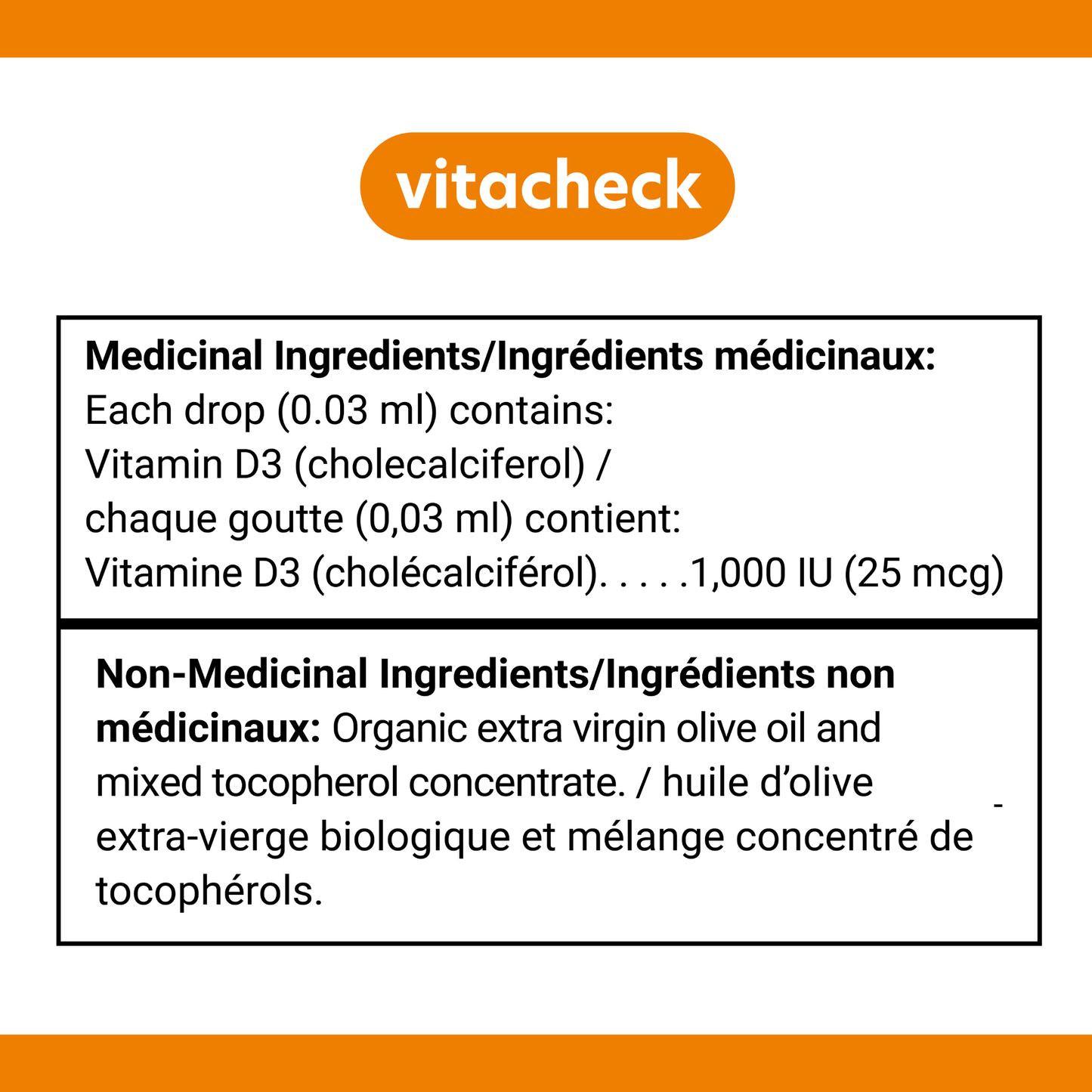 15ml Unflavoured | Vitacheck Vitamin D3