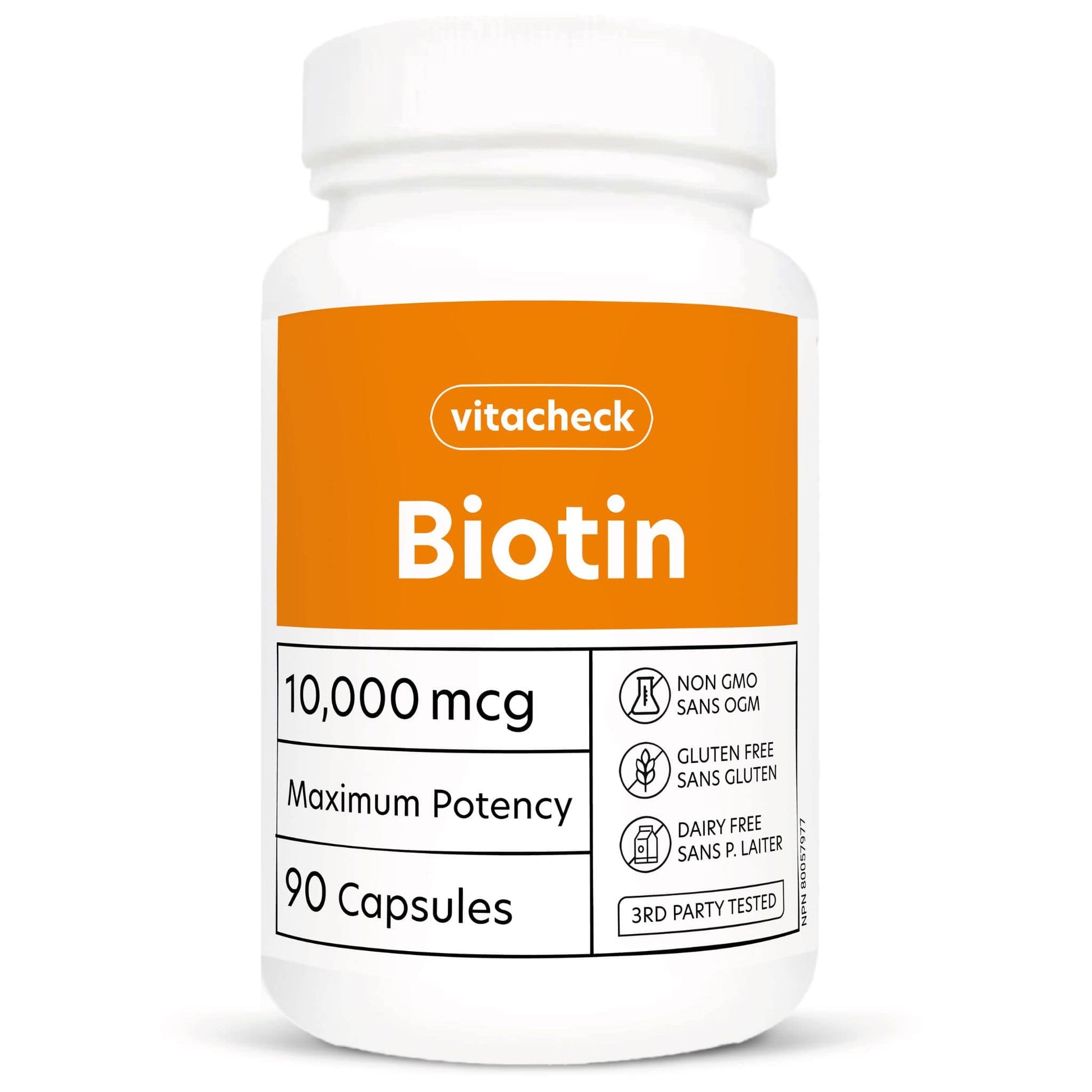 90 Vegetable Capsules | Vitacheck Biotin