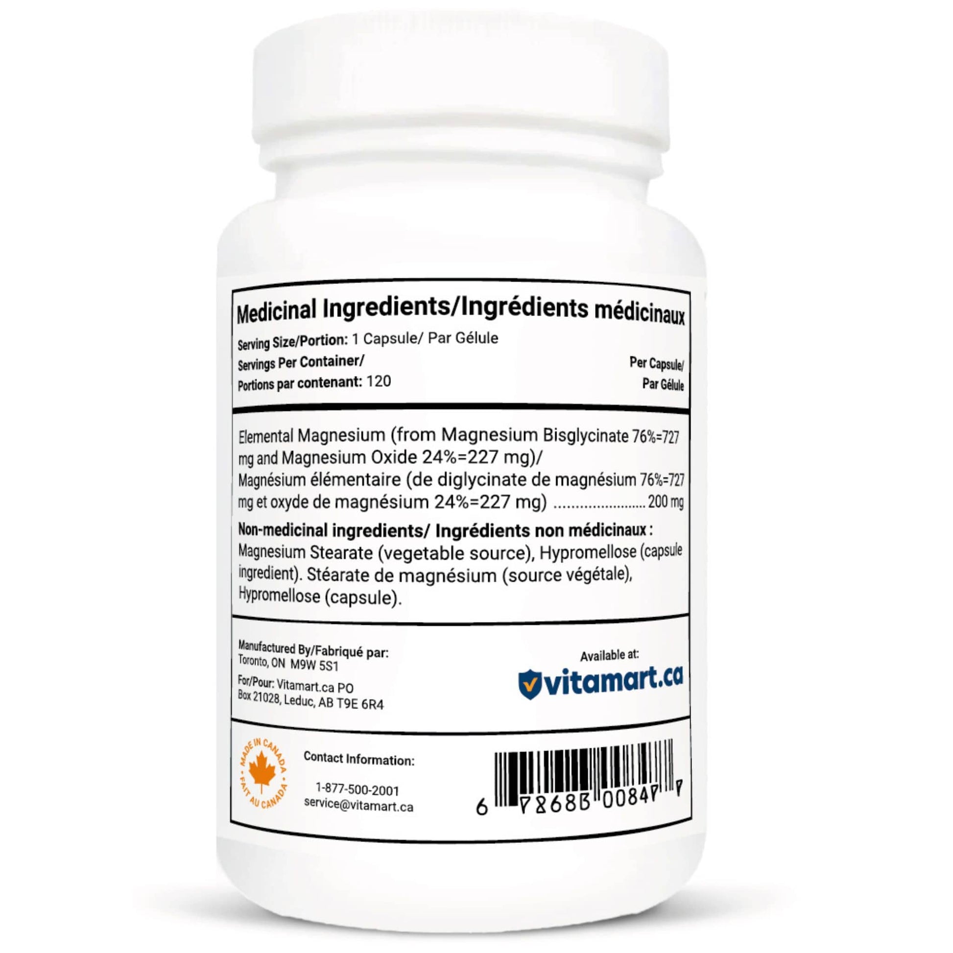 120 Vegetable Capsules | Vitacheck Magnesium Bisglycinate