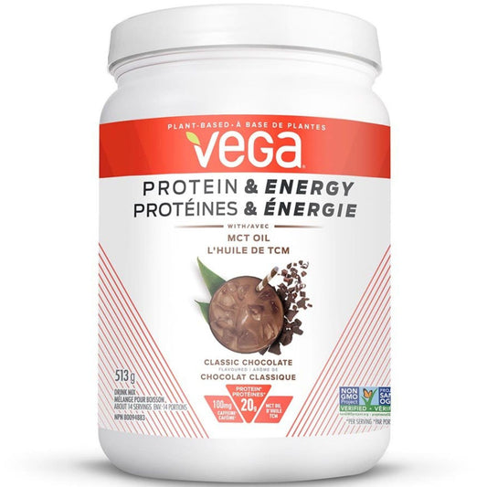 Classic Chocolate 513g | Vega Protein and Energy with MCT Oil // classic chocolate flavour