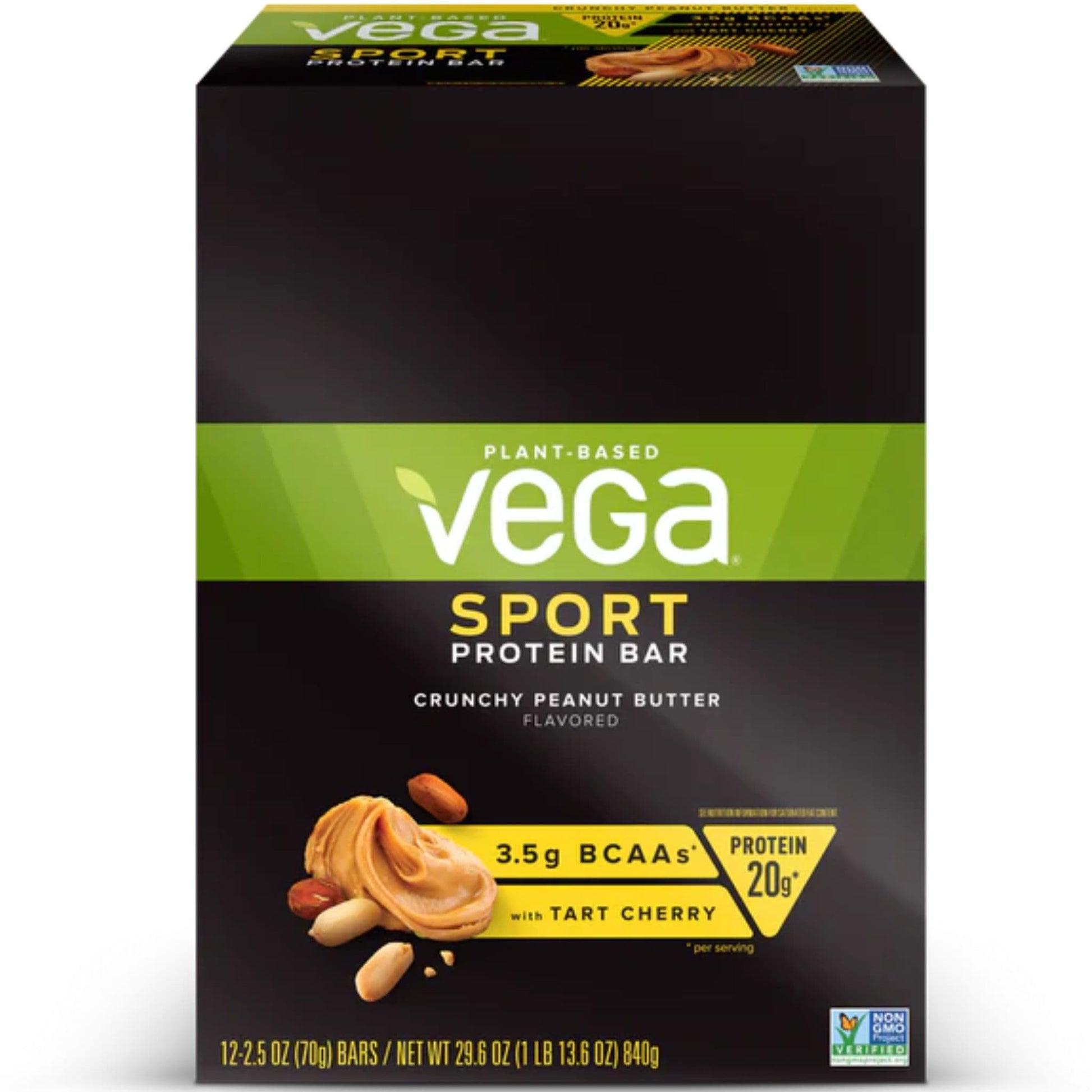 Crunchy Peanut Butter 12x70g | Vega Sport Protein Bar 20g Protein // Crunchy Peanut Butter flavour