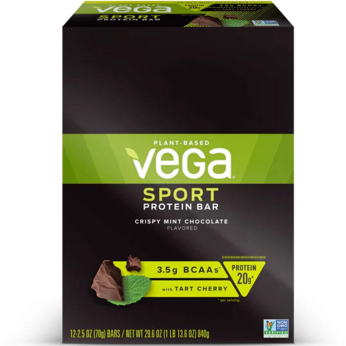 Crispy Mint Chocolate 12x70g | Vega Sport Protein Bar 20g Protein // crispy mint chocolate flavour