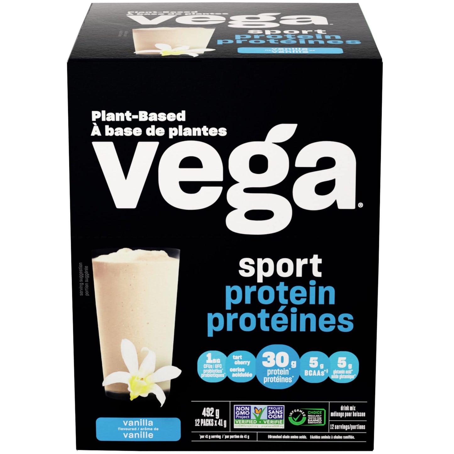 Vanilla Flavour 12x41g | Vega Sport Protein // vanilla flavour