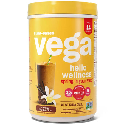 Vanilla Capppuccino 390g | Vega Hello Wellness Spring In Your Step // vanilla Cappuccino  flavour