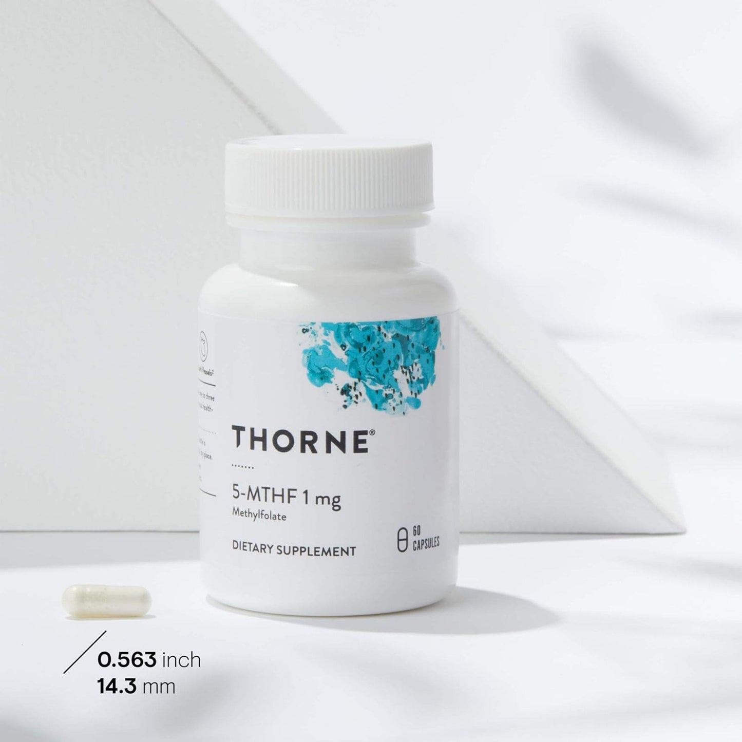 60 Capsules | Thorne 5-MTHF 1mg // Capsule Size