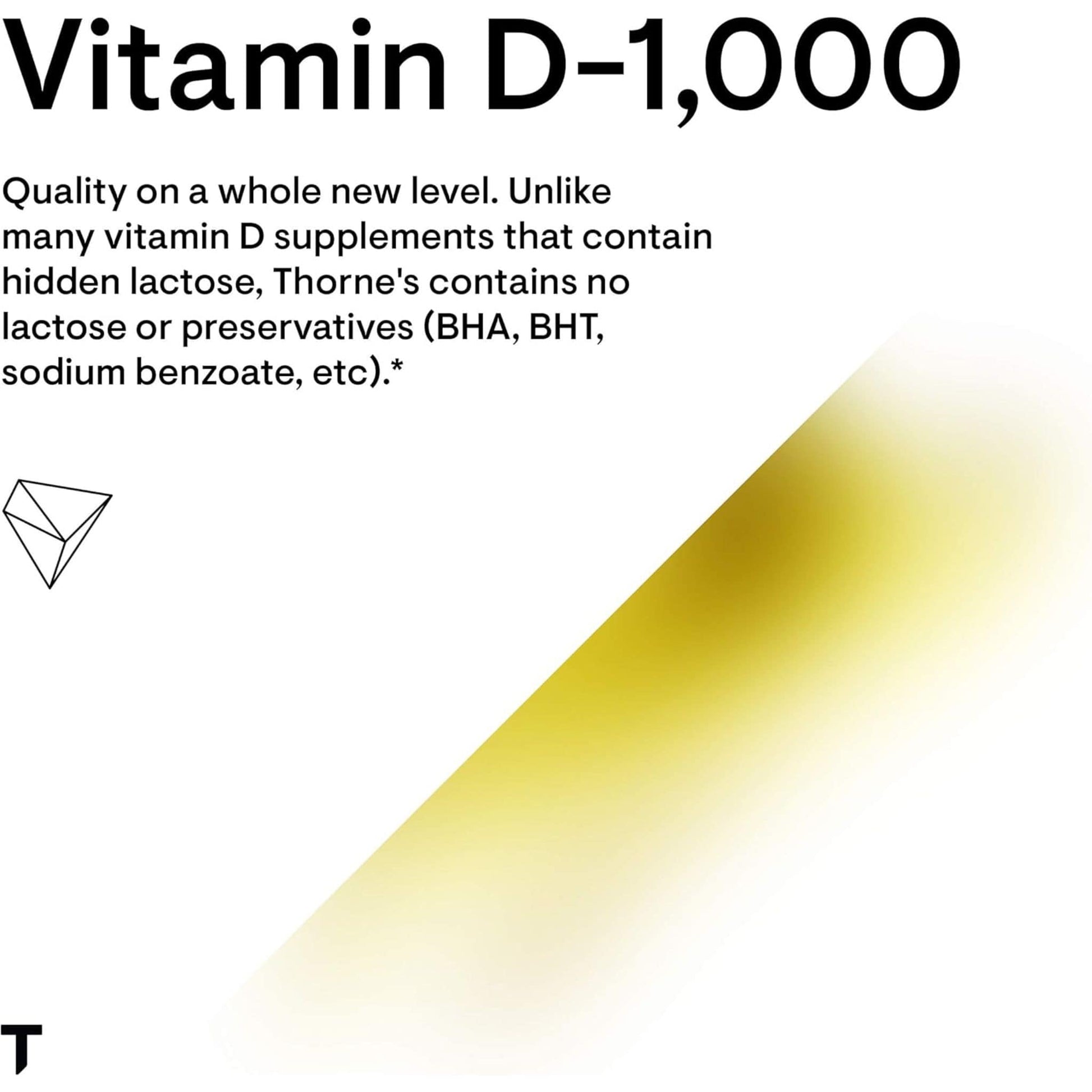 90 Capsules | THORNE D-1,000 // Infographic