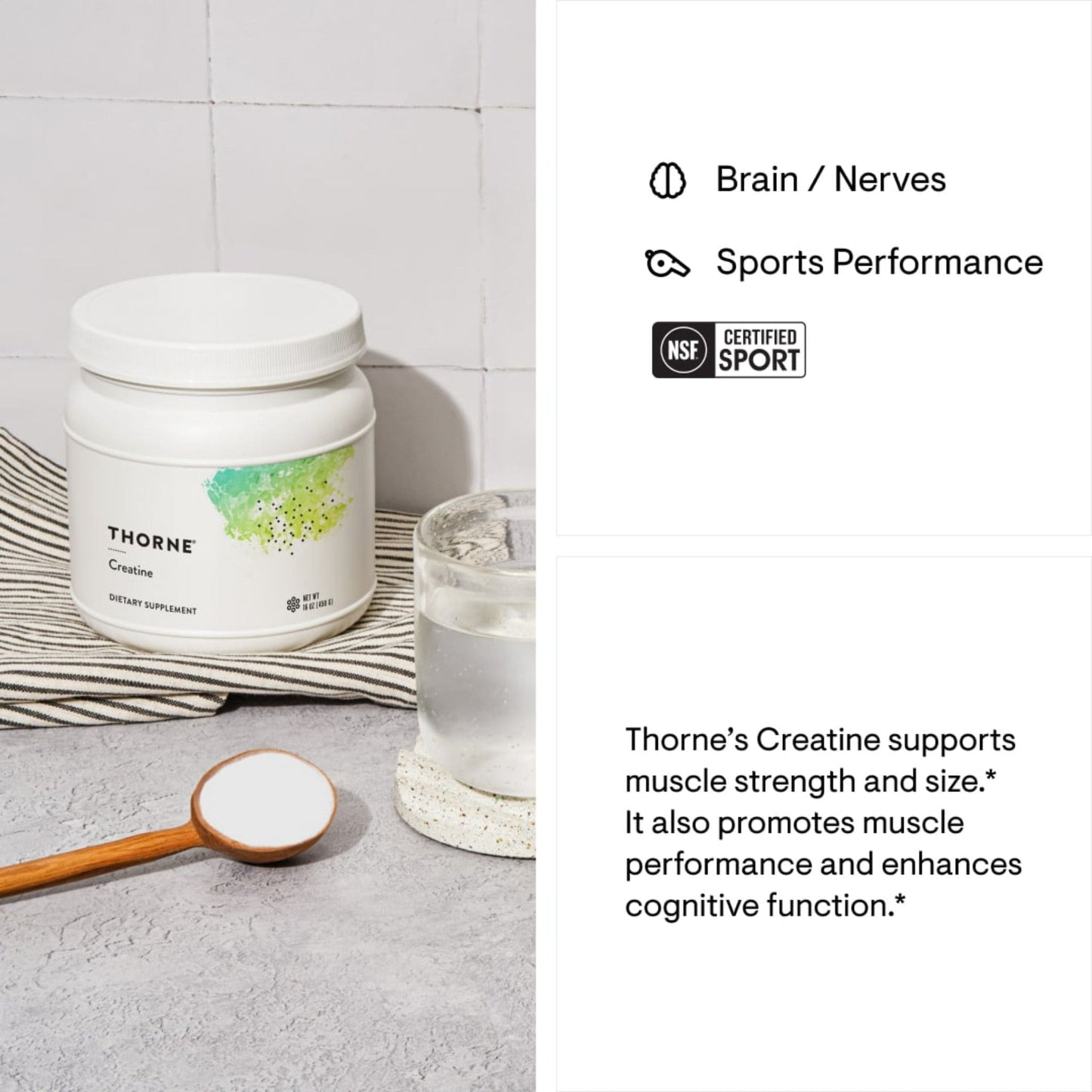 450g Unflavoured | Thorne Creatine