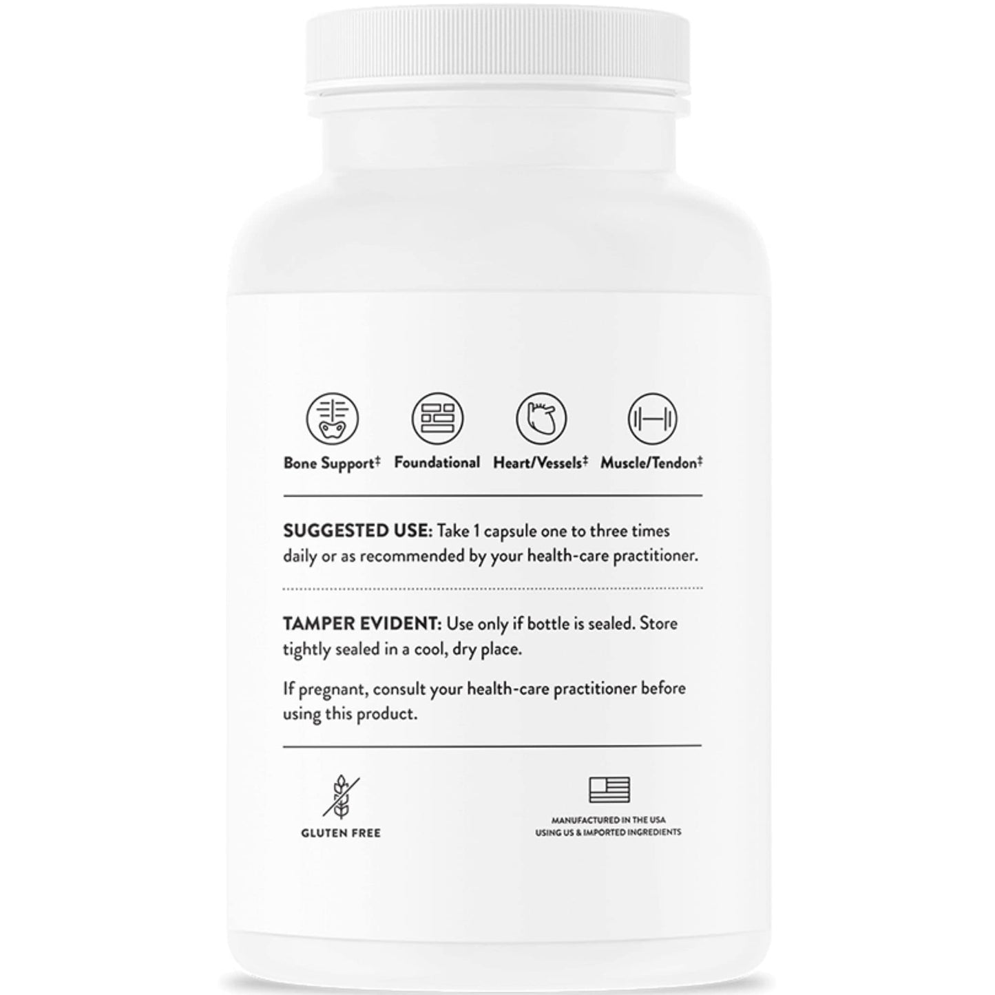 90 Capsules | Thorne Magnesium CitraMate // Back