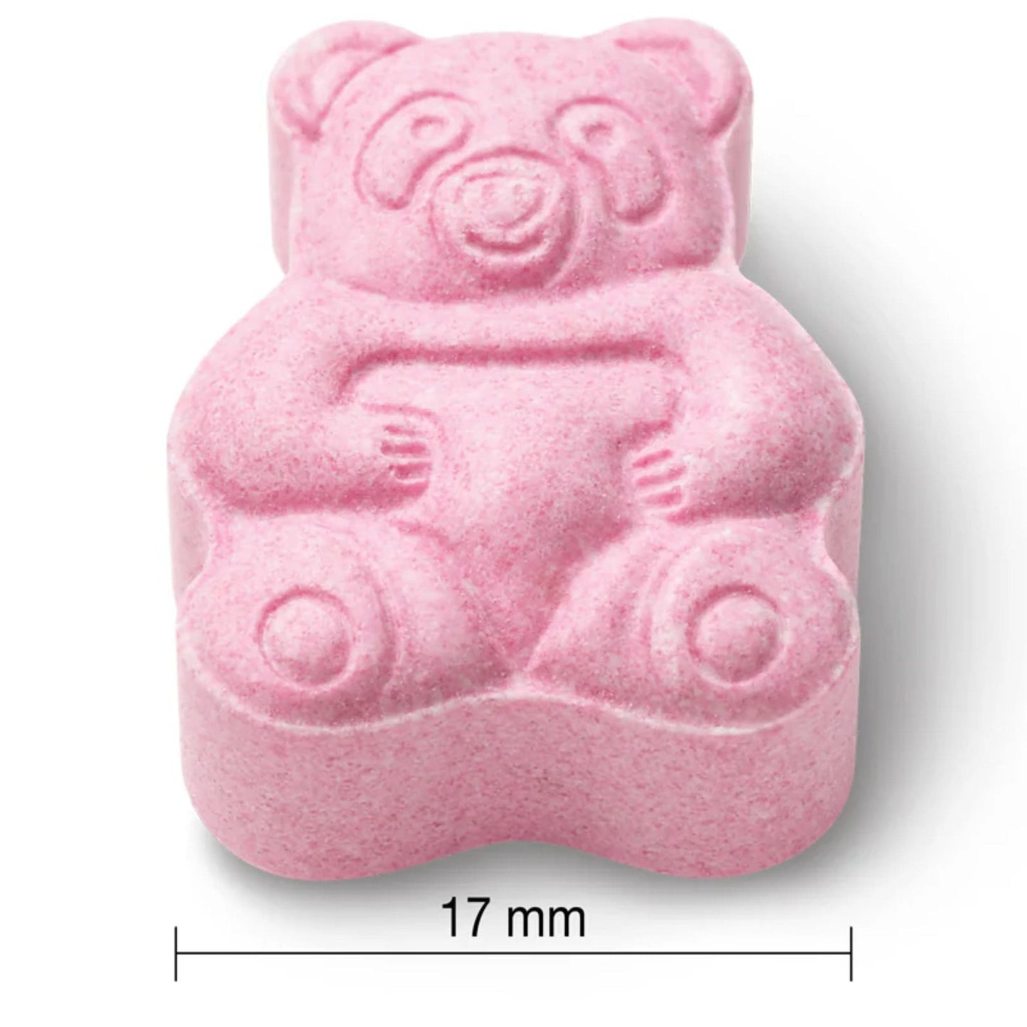 Strawberry, 100 Panda-Shaped Tablets | Jamieson Chewable Vitamin D3 400 IU for Kids // tablet size