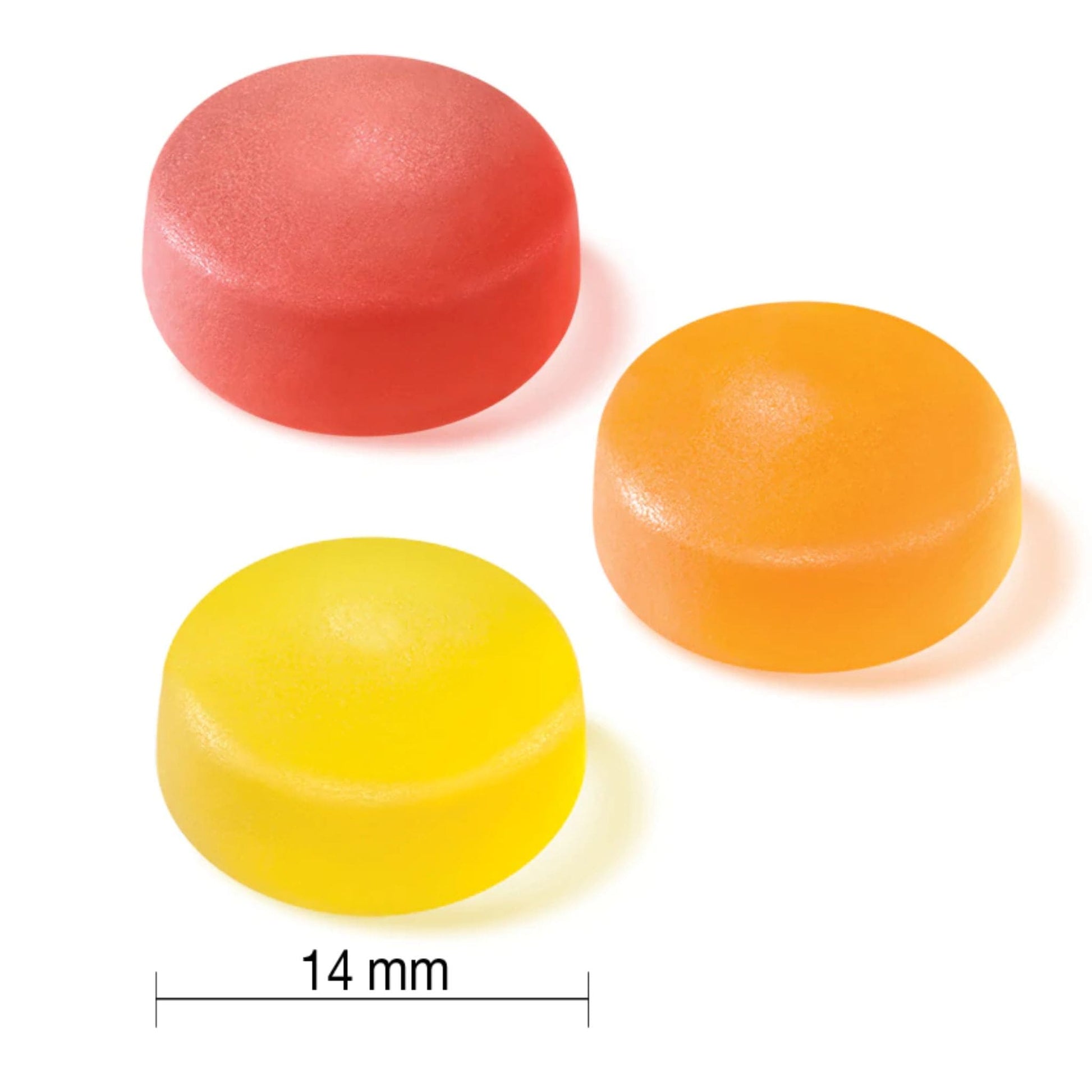 Orange, Lemon, Strawberry, 60 Gummies | Jamieson Gummies Vitamin D3 1,000 UI/UI // gummy size