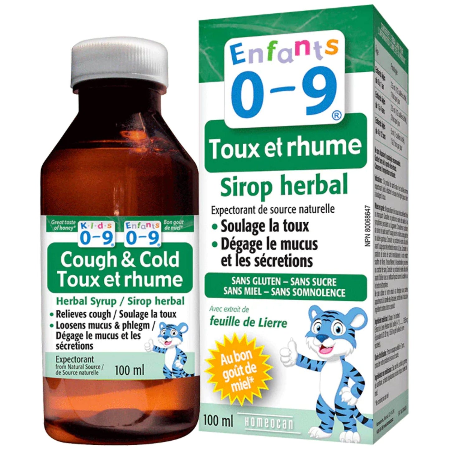 Honey 100ml | Kids 0-9 Cough and Cold Herbal Syrup // French Packaging