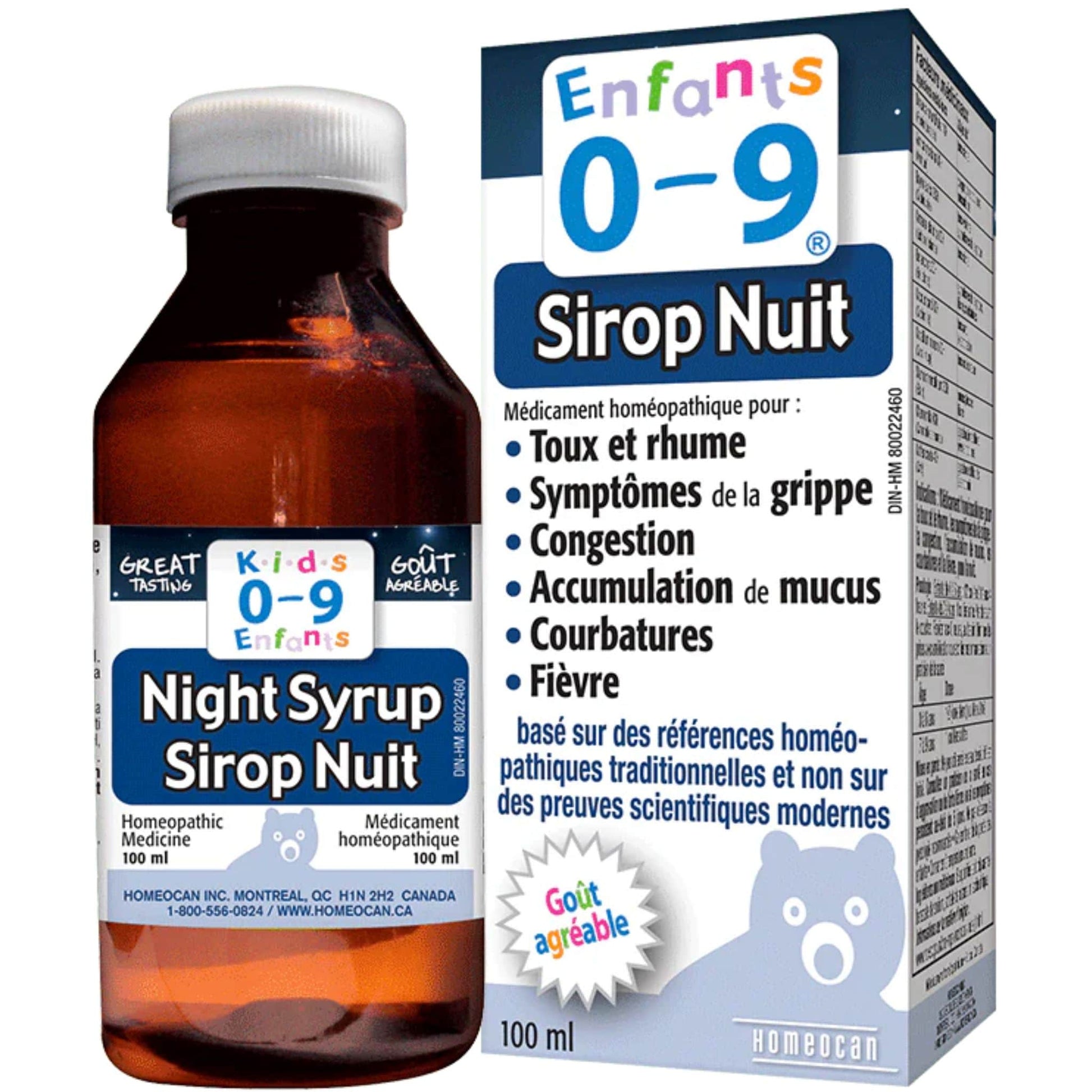 100ml | Kids 0-9 Night Syrup Homeopathic Medicine // French Packaging