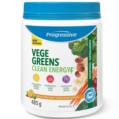 Progressive VegeGreens Clean Energy, Greens Plus Clean Energy Blend Powder CLEARANCE 35% Off Exp 6/25 Final Sale