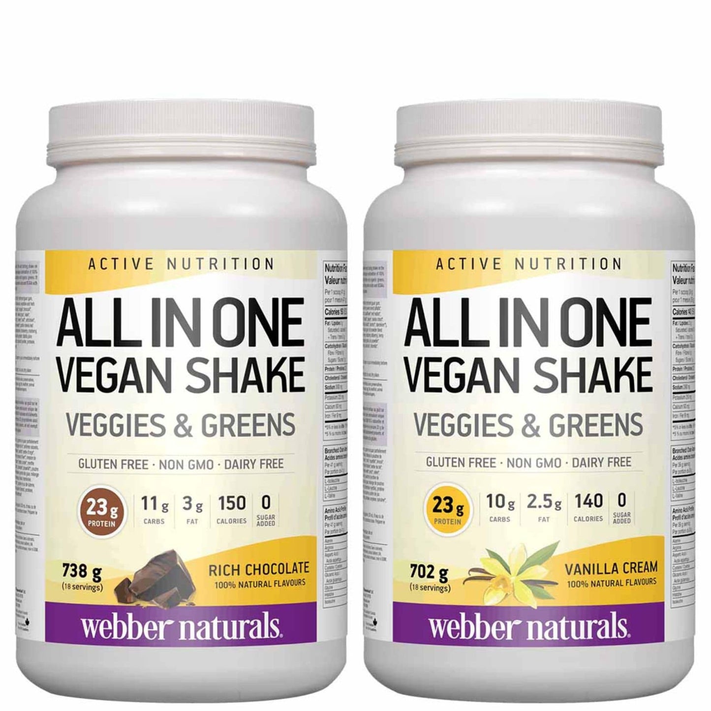 18 Servings | Webber Naturals All-In-One Vegan Shake