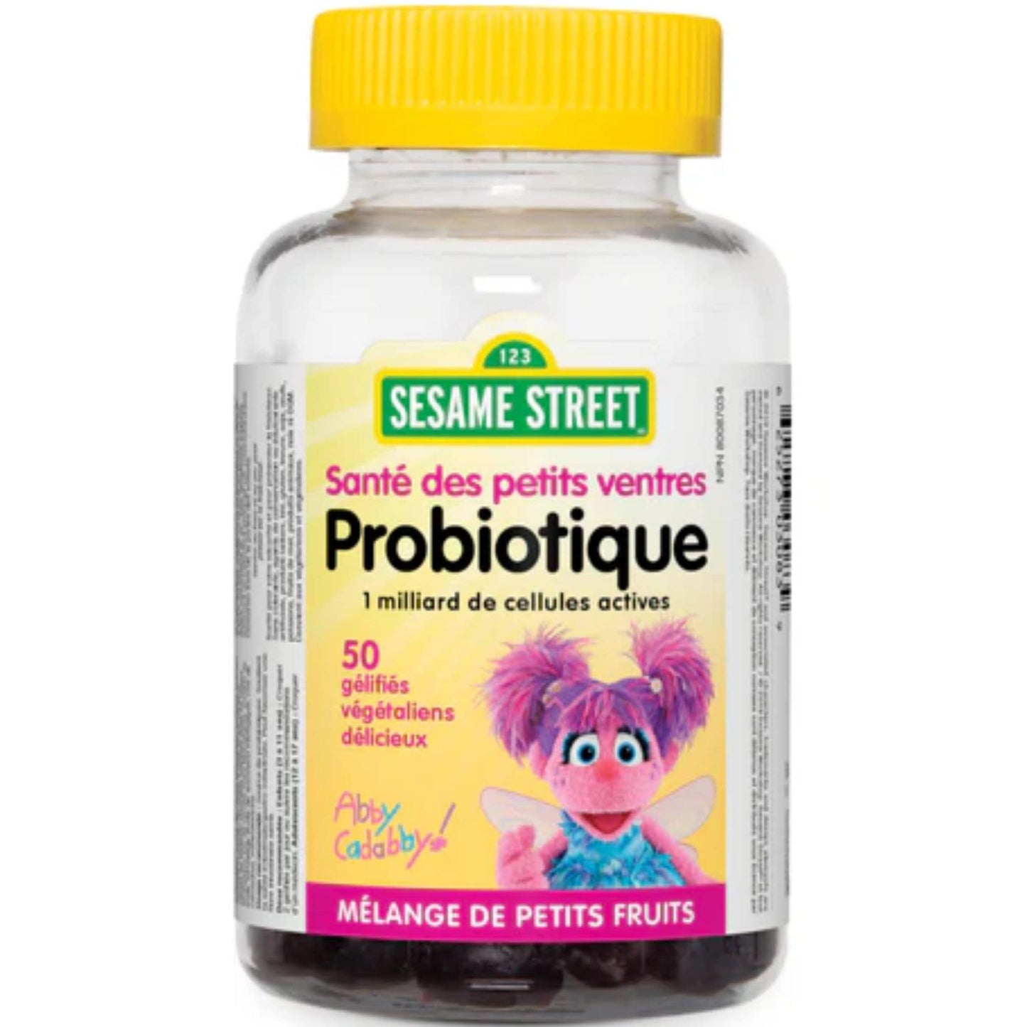 Mixed Berry 90 Gummies | Webber Naturals Sesame Street Healthy Tummy Probiotic 1 Billion Active Cells // French Bottle