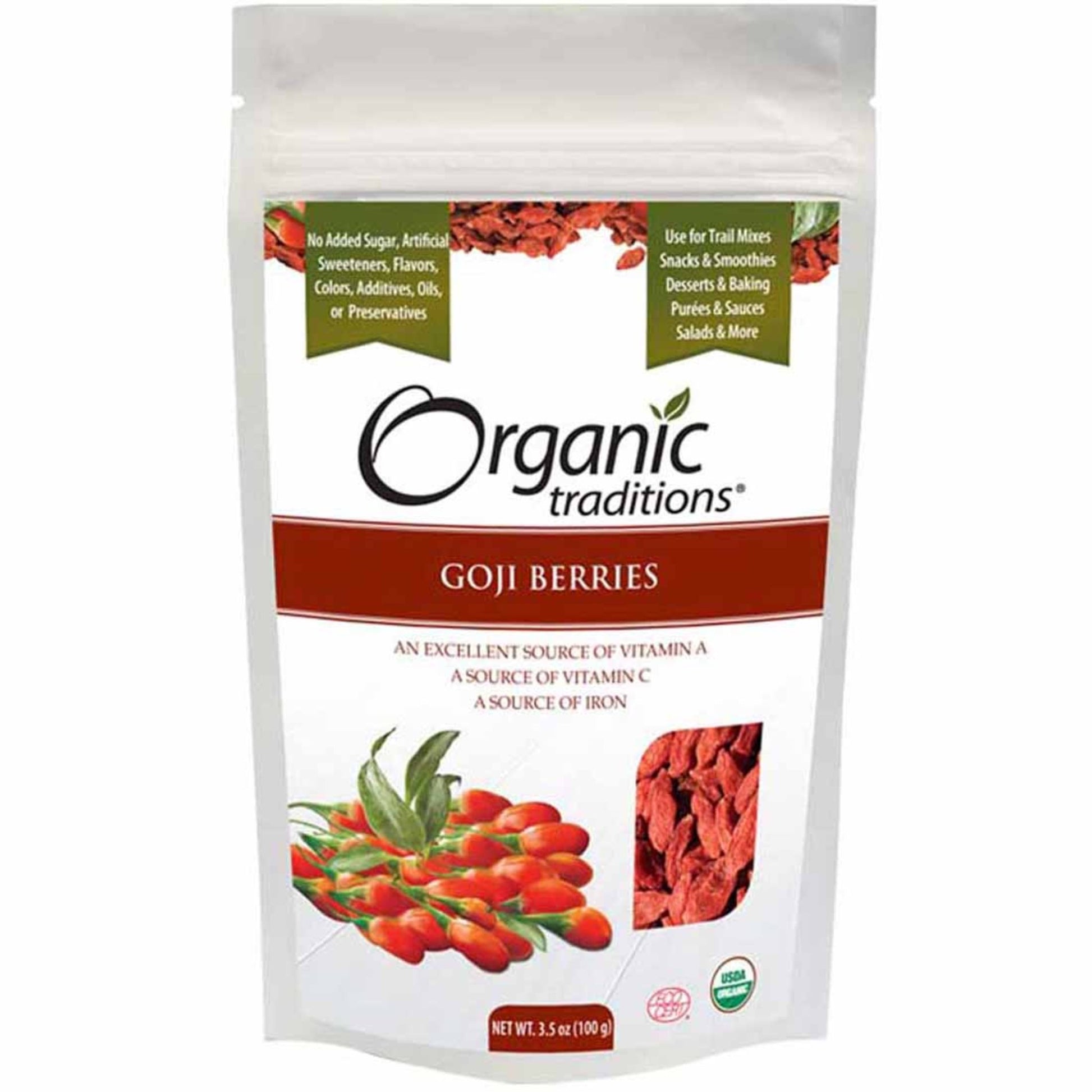 100g | Organic Traditions Goji Berries 3.5oz